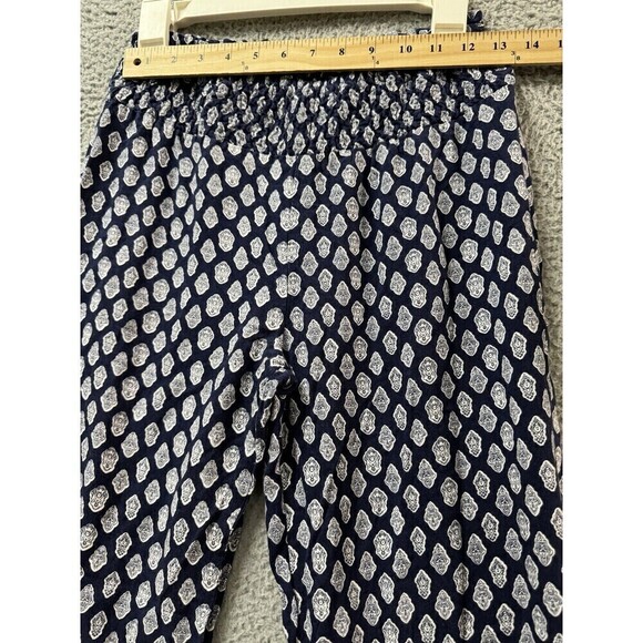 Sim & Sam Pants Womens S Blue Palazzo Boho Wide Leg  Floral Lounge - Picture 6 of 11